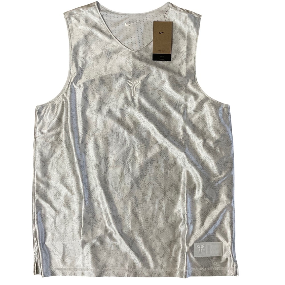 Nike Kobe Basketball Jersey Mens L White New Snakeskin FZ0934-100 22.7x30.5in